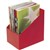 BOOK MAGAZINE BOX MARBIG FILE LARGE RED 5PK