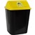 RUBBISH BIN WASTE PAPER GARBAGE ITALPLAST I184CM SEPARATION BIN WITH SWING TOP LID 32 LITRE CO-MINGLE YELLOW LID
